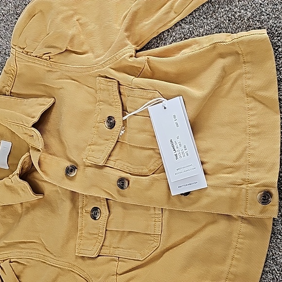 Boyish Jeans The Landon Puff Sleeve Cropped Denim Jacket in Gold Rush Size Small - Picture 5 of 6